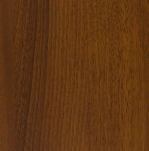 Close-up of a dark brown wood surface with fine vertical grain and warm reddish tones, like hardwood panel.